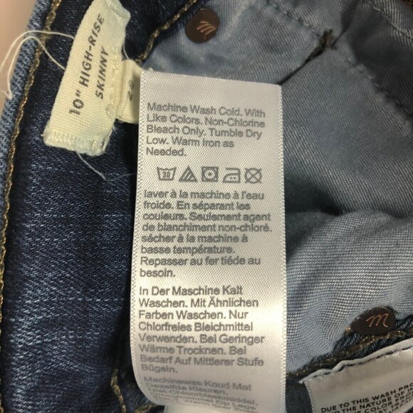 Madewell 10" High Rise Skinny Jeans Size 28 - Picture 8 of 9